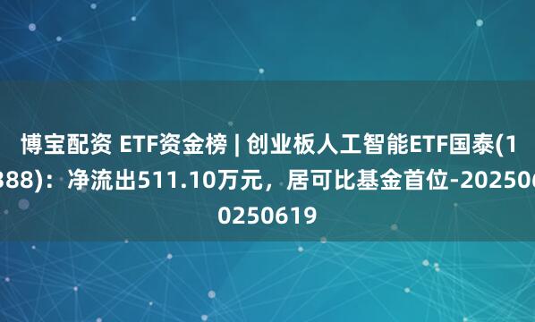博宝配资 ETF资金榜 | 创业板人工智能ETF国泰(159388)：净流出511.10万元，居可比基金首位-20250619