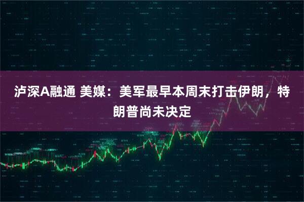 泸深A融通 美媒：美军最早本周末打击伊朗，特朗普尚未决定